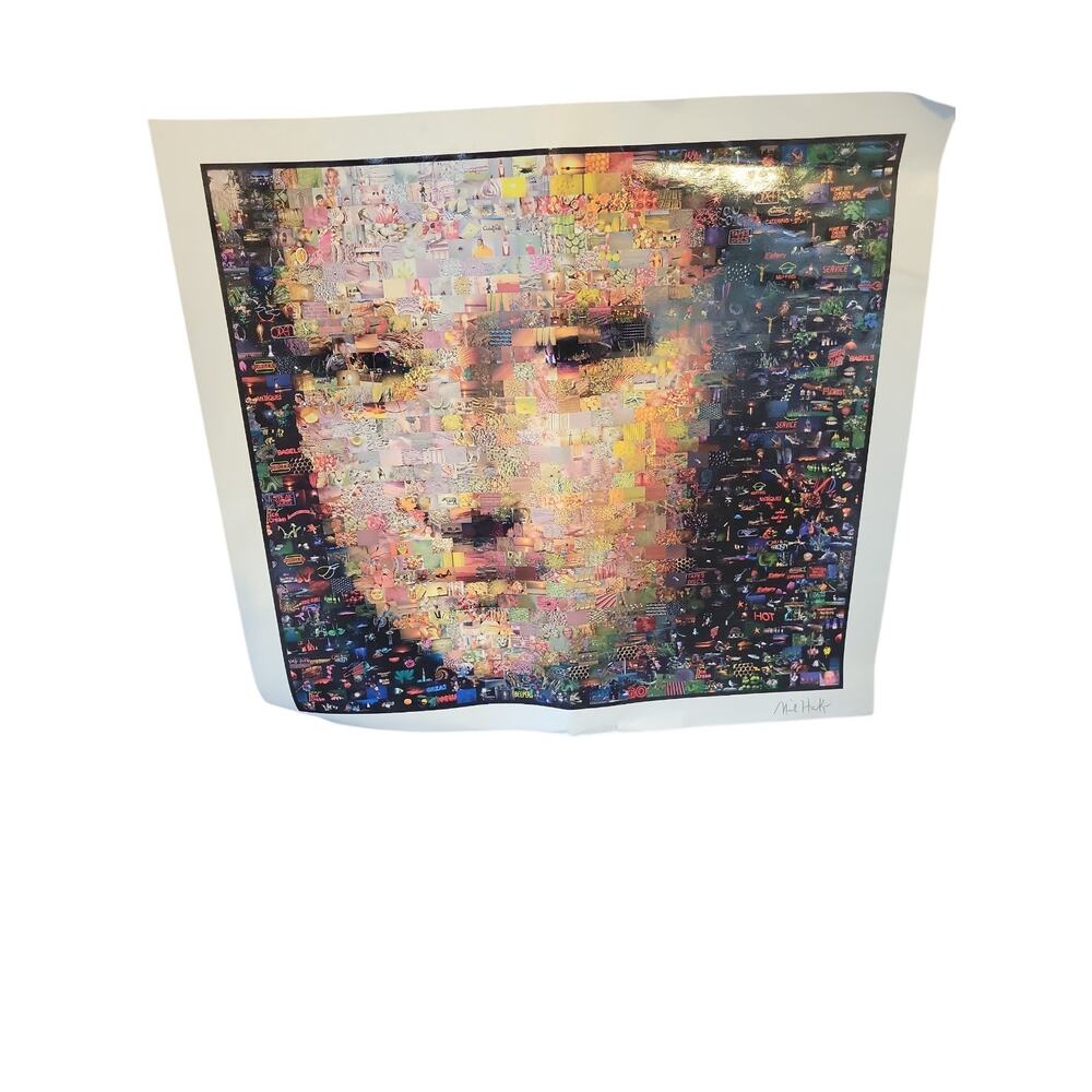 Neil Farkas 2005 "Mona Lisa" Mosaic Seriolithograph Print Signed 26-1/4" x 24"